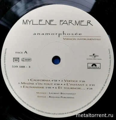 Mylene Farmer - Anamorphosee (Versions instrumentale) (2022)